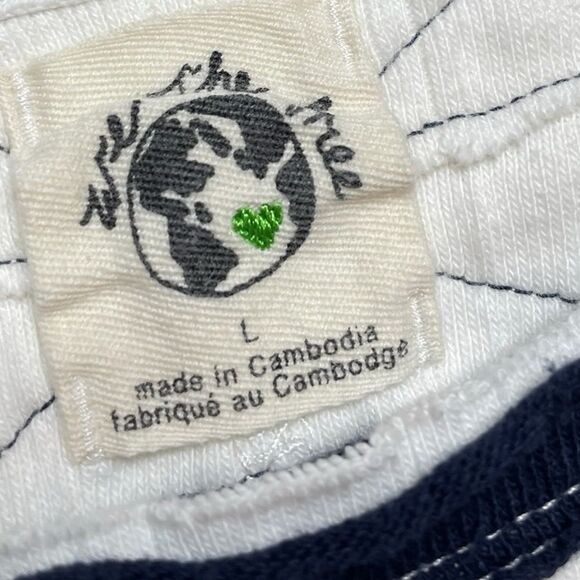 FREE PEOPLE WE THE FREE BLOCK IT BABY TEE White Size Large - Picture 7 of 8